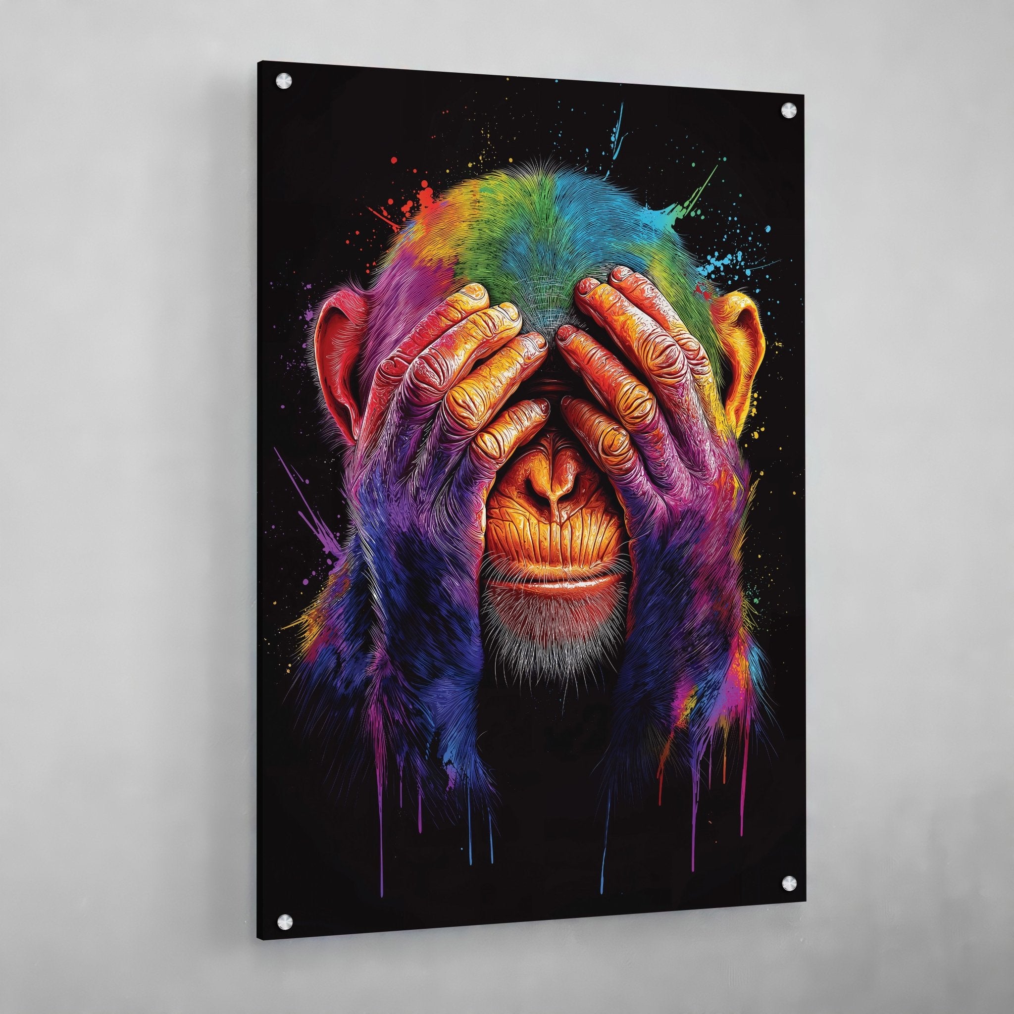 Colorful Pop Art Monkey Wall Art - Luxury Art Canvas