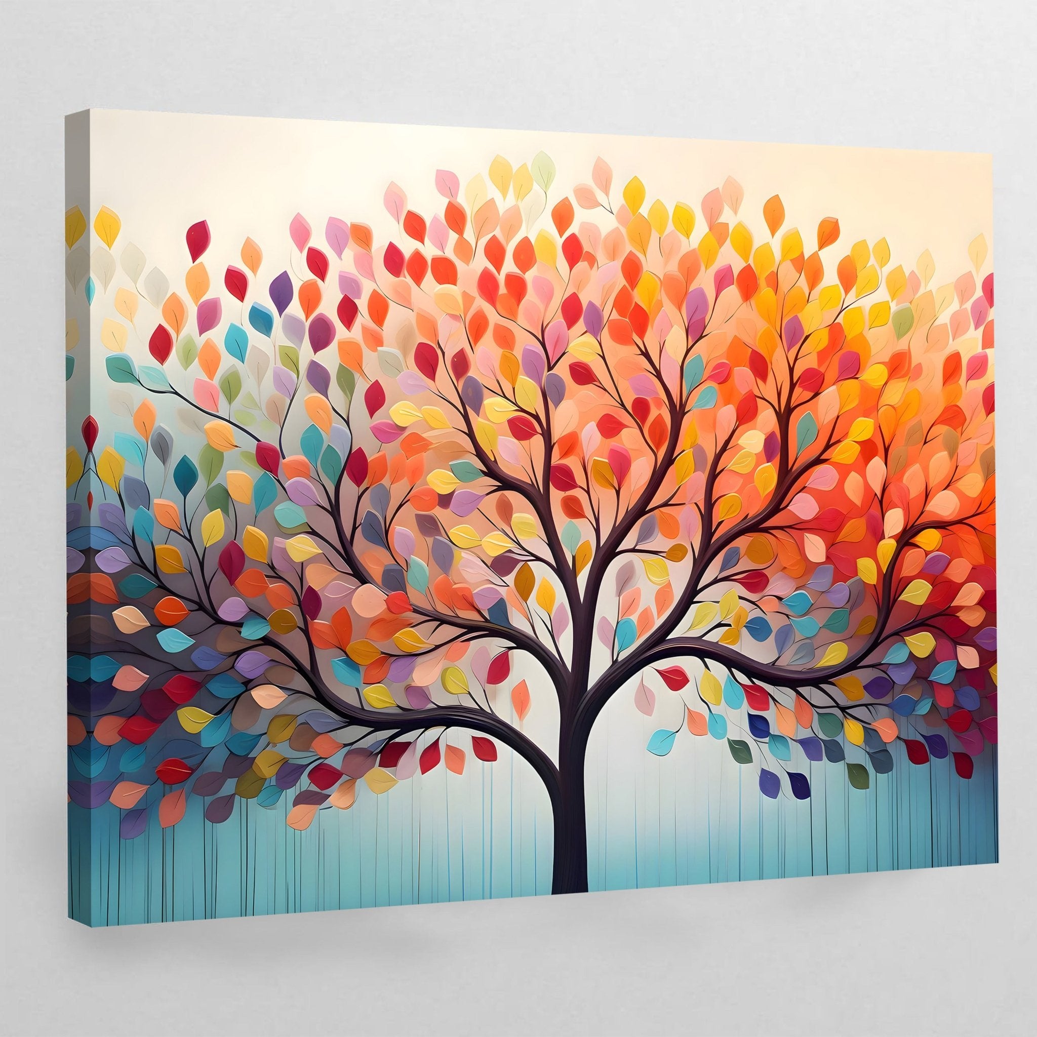 Colorful Tree Of Life Wall Art - Luxury Art Canvas