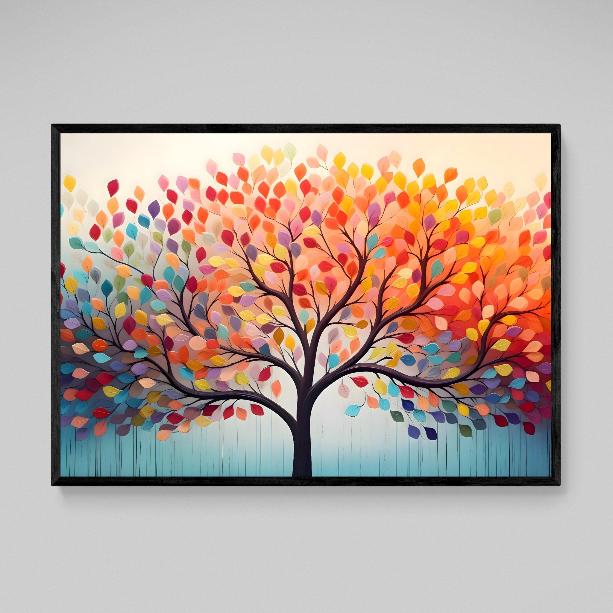 Colorful Tree Of Life Wall Art - Luxury Art Canvas