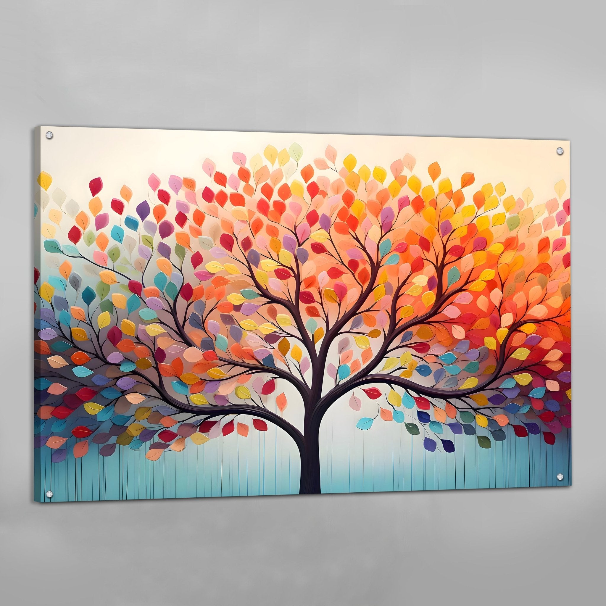 Colorful Tree Of Life Wall Art - Luxury Art Canvas