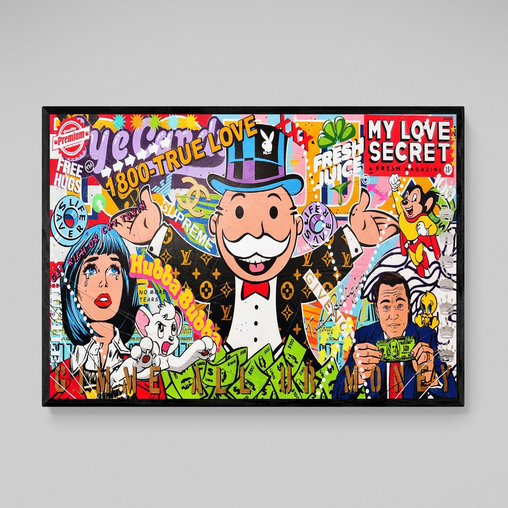 Comic Graffiti Canvas Art - Luxury Art Canvas