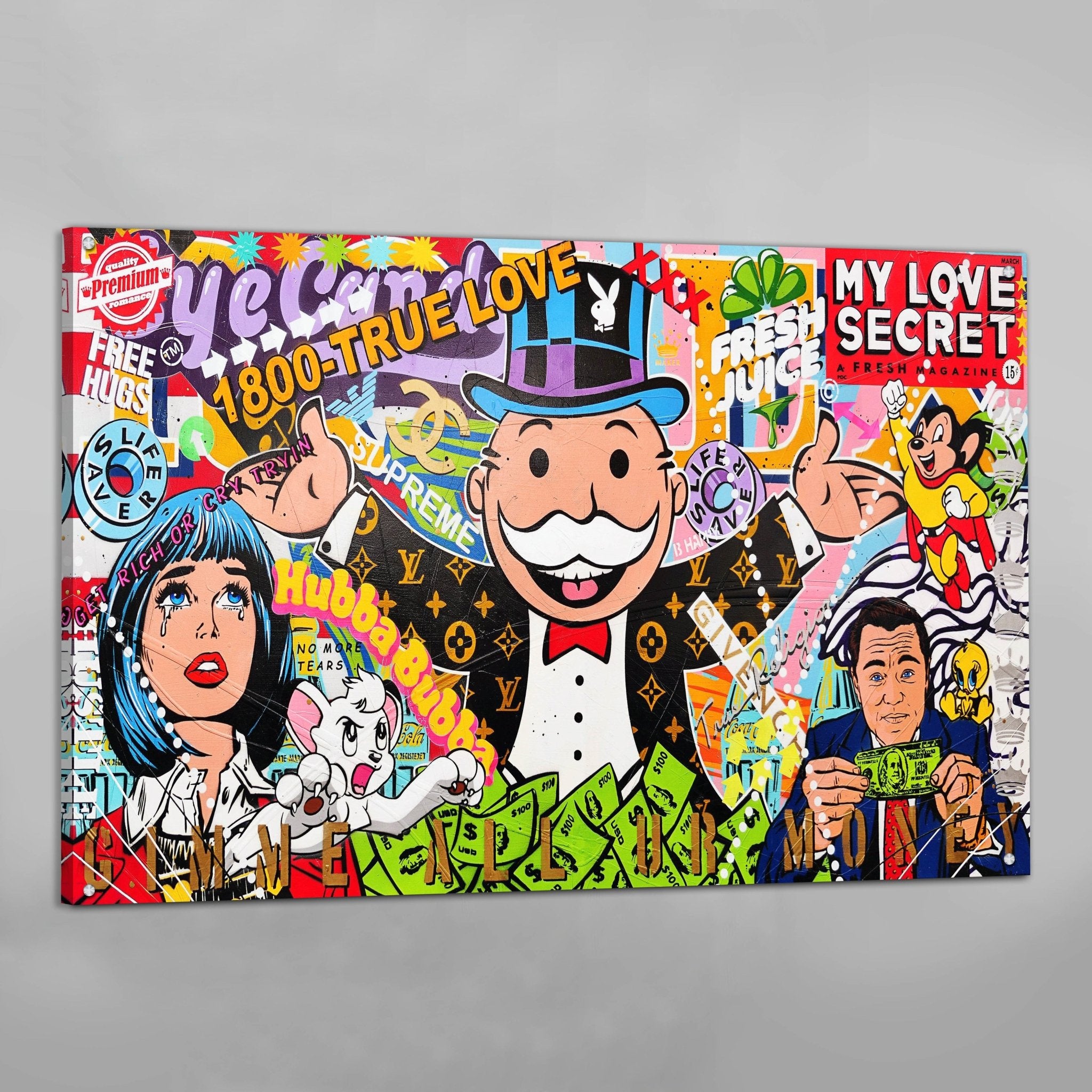 Comic Graffiti Canvas Art - Luxury Art Canvas