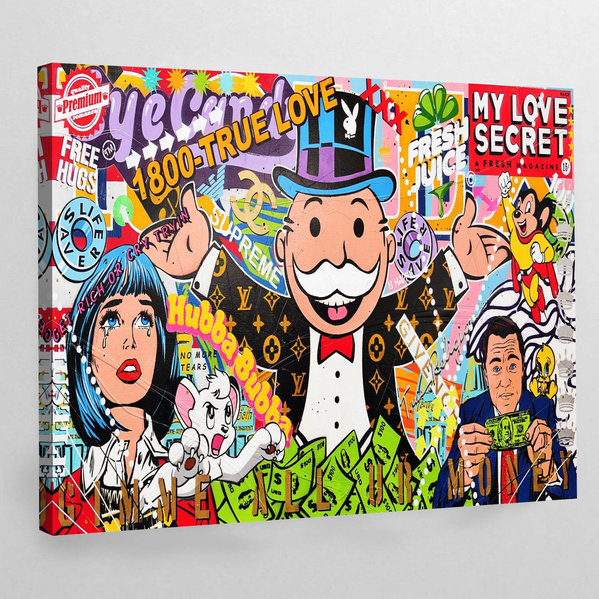 Comic Graffiti Canvas Art - Luxury Art Canvas