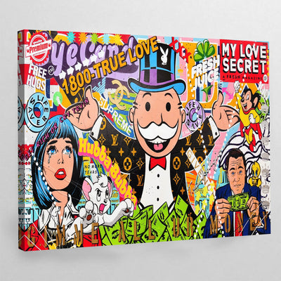 Comic Graffiti Canvas Art - Luxury Art Canvas