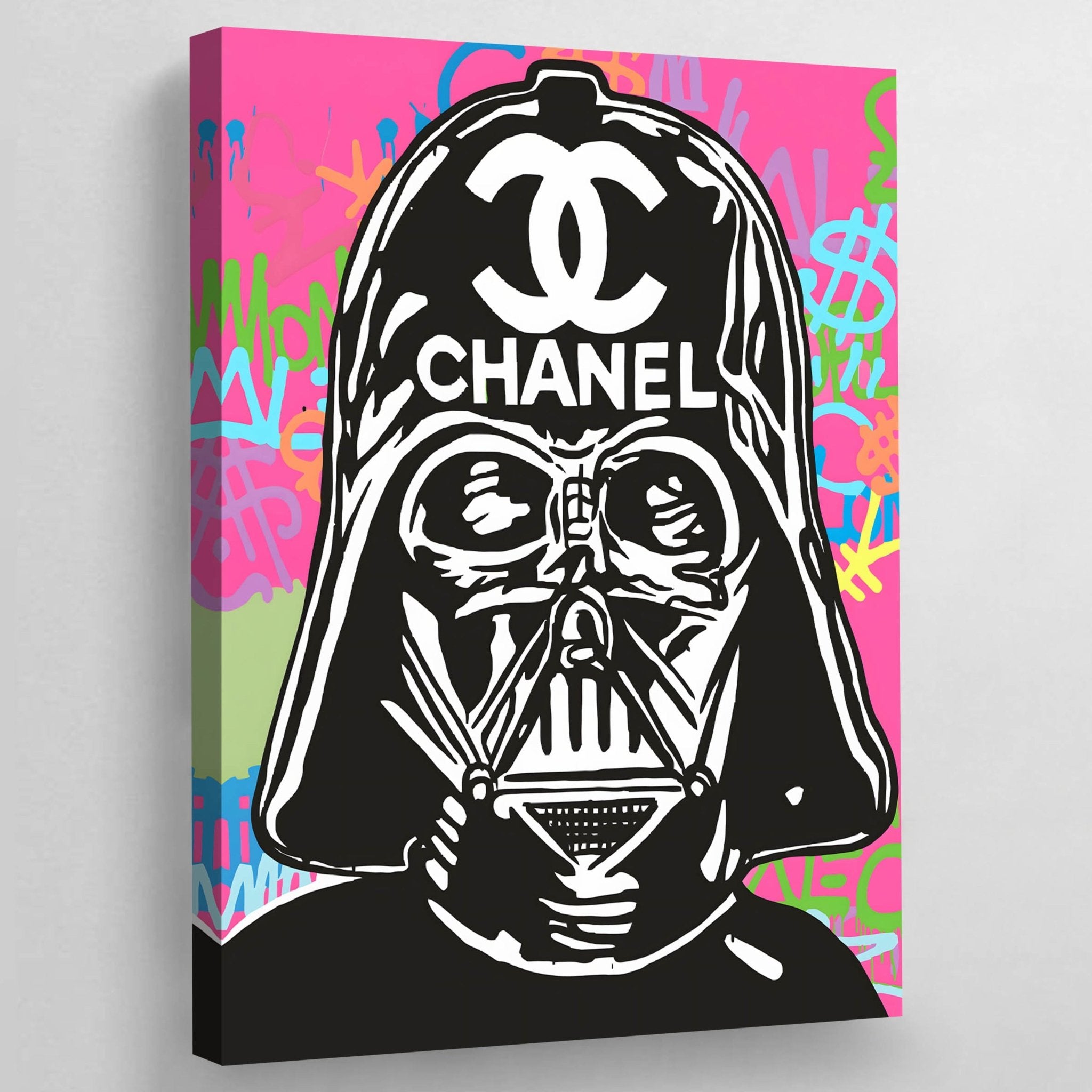 Comic Graffiti Chanel Wall Art - Luxury Art Canvas