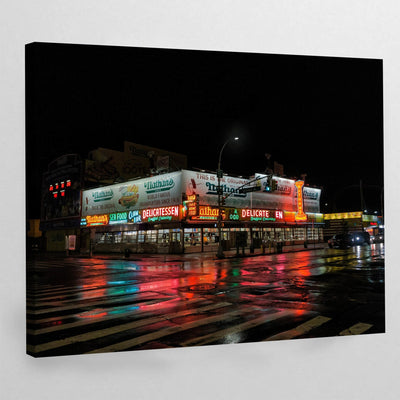 Coney Island Diner New York Wall Art - Luxury Art Canvas