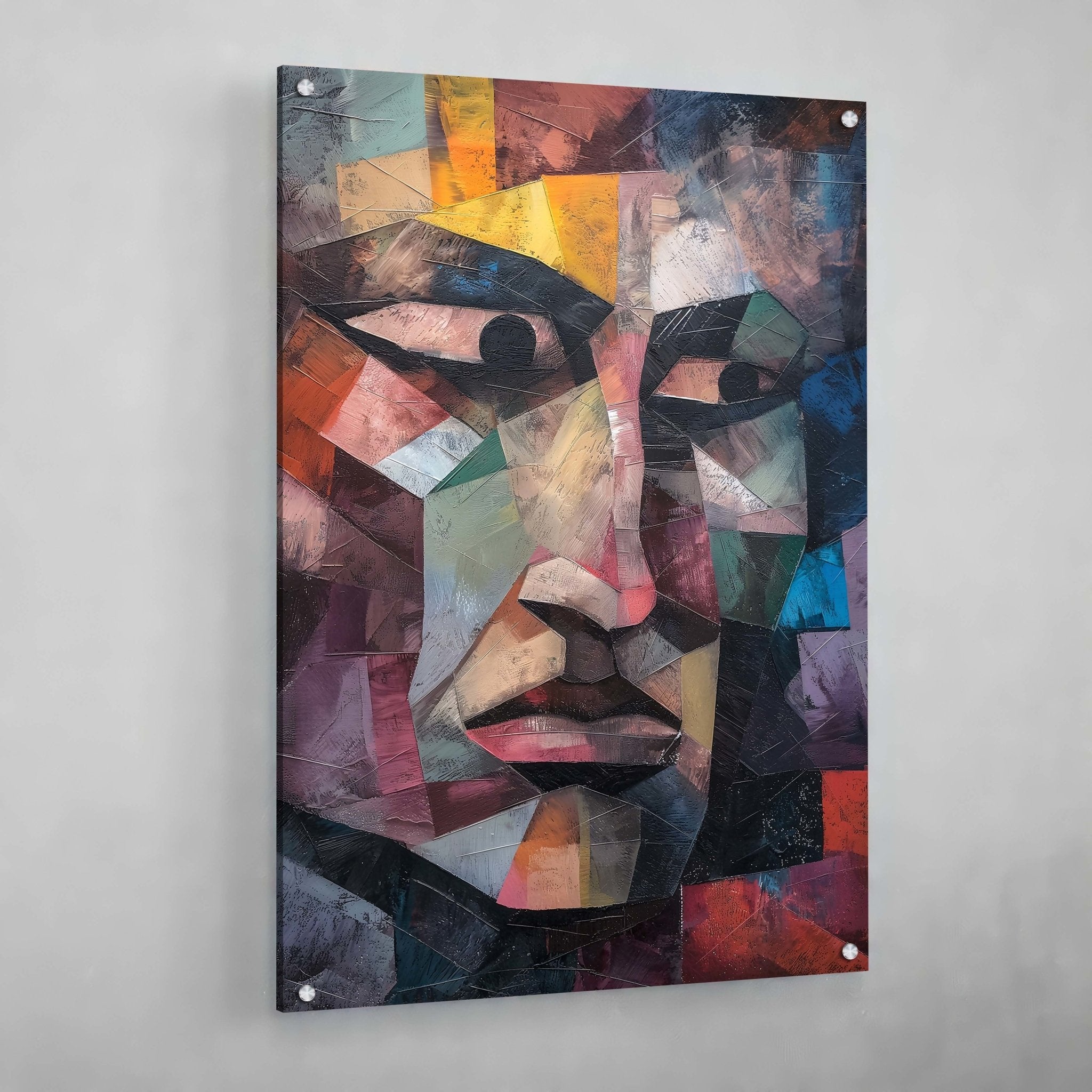 Contemporary Face Cubism Wall Art - Luxury Art Canvas