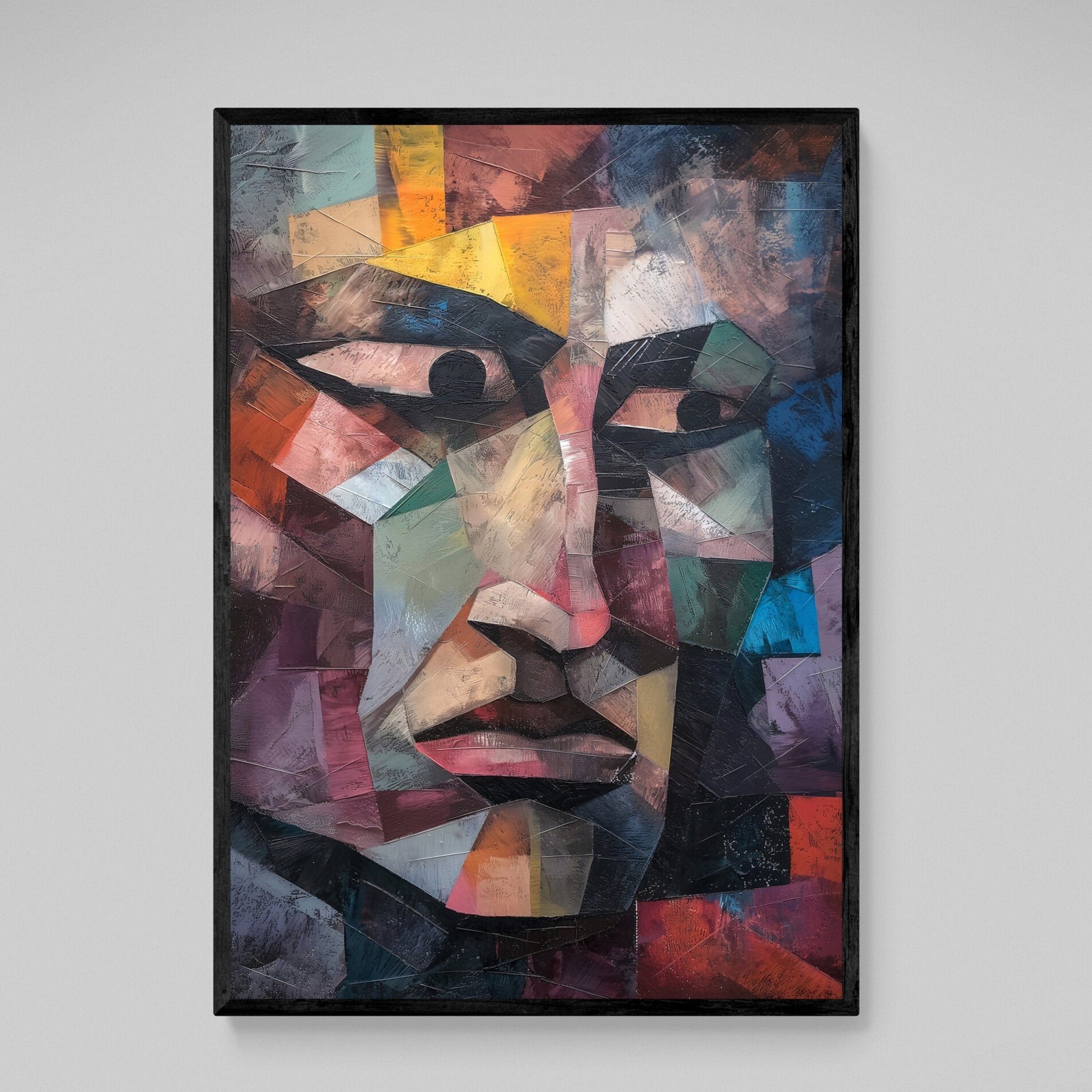Contemporary Face Cubism Wall Art - Luxury Art Canvas