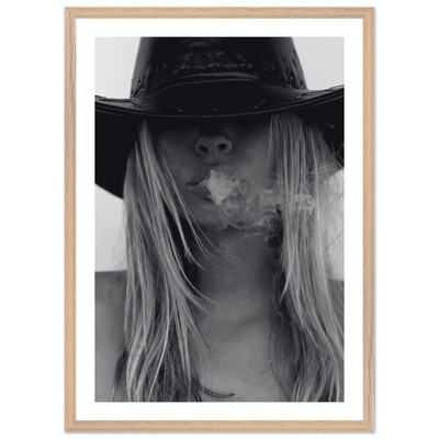 Cowgirl Spirit Black and White Wall Art - Luxury Art Canvas