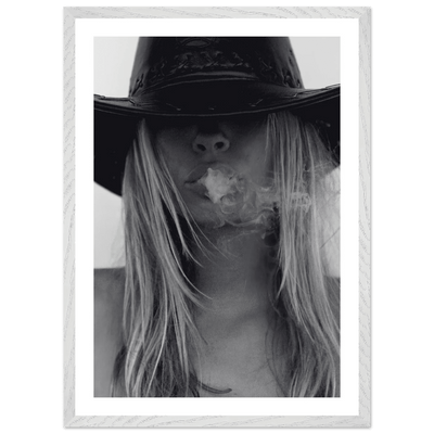 Cowgirl Spirit Black and White Wall Art - Luxury Art Canvas