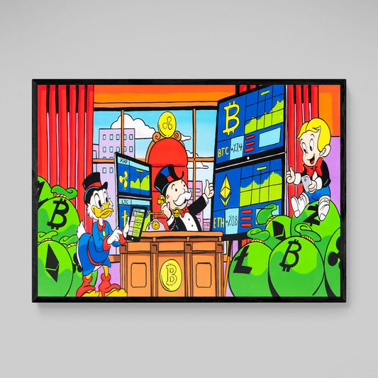 Crypto Market Canvas Wall Art - Luxury Art Canvas