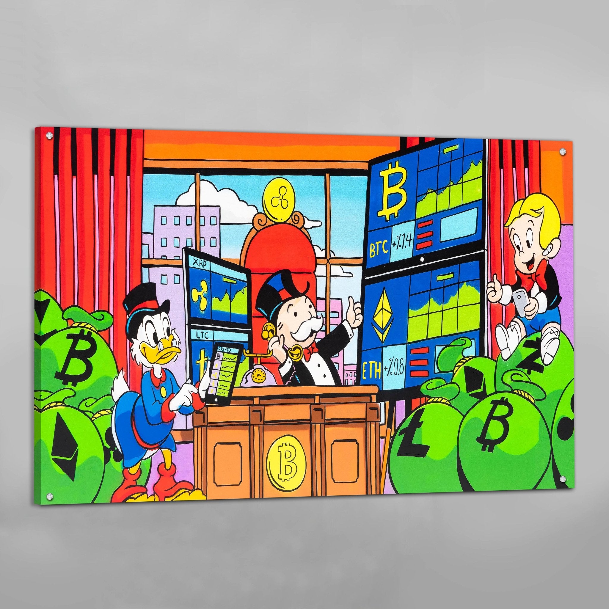 Crypto Market Canvas Wall Art - Luxury Art Canvas