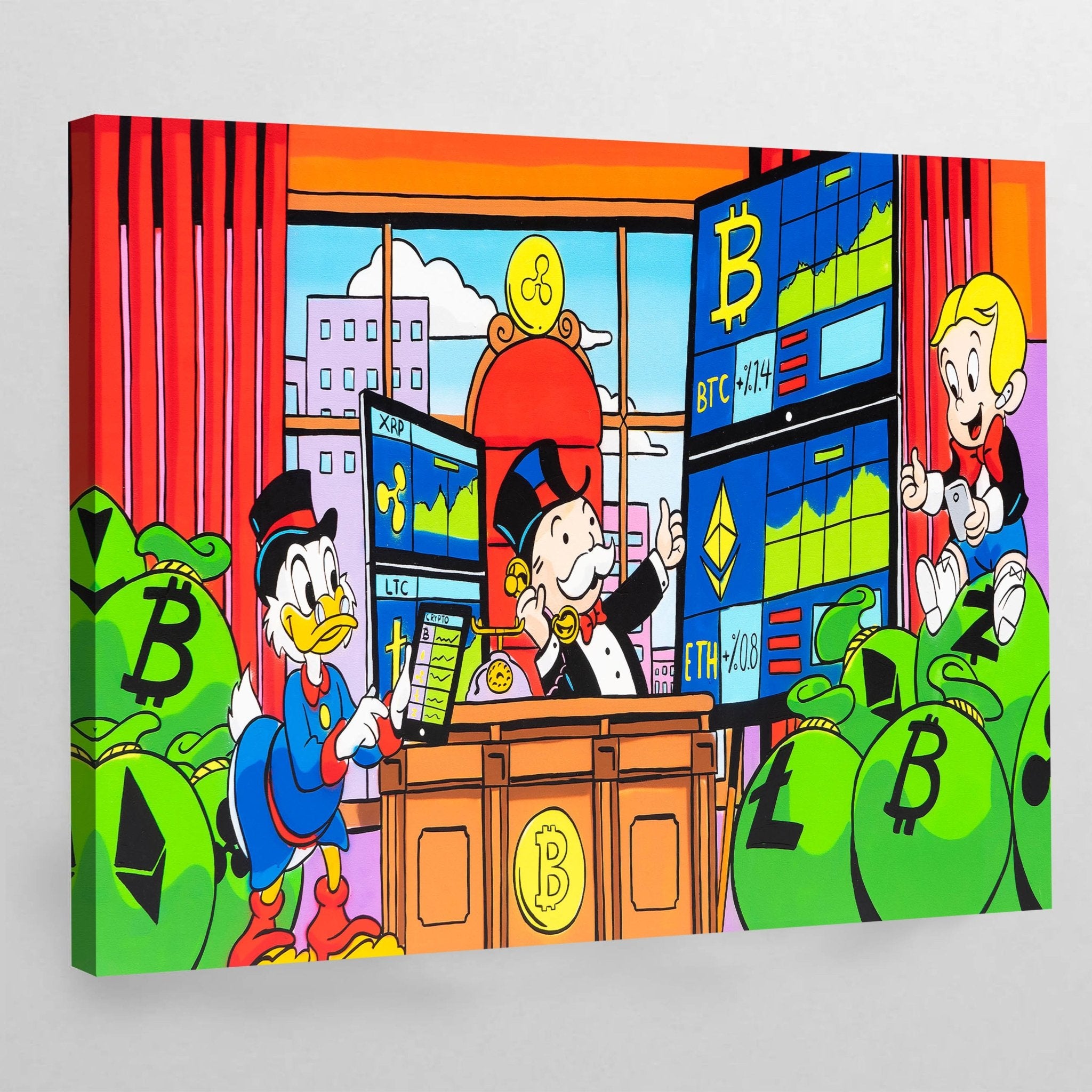 Crypto Market Canvas Wall Art - Luxury Art Canvas