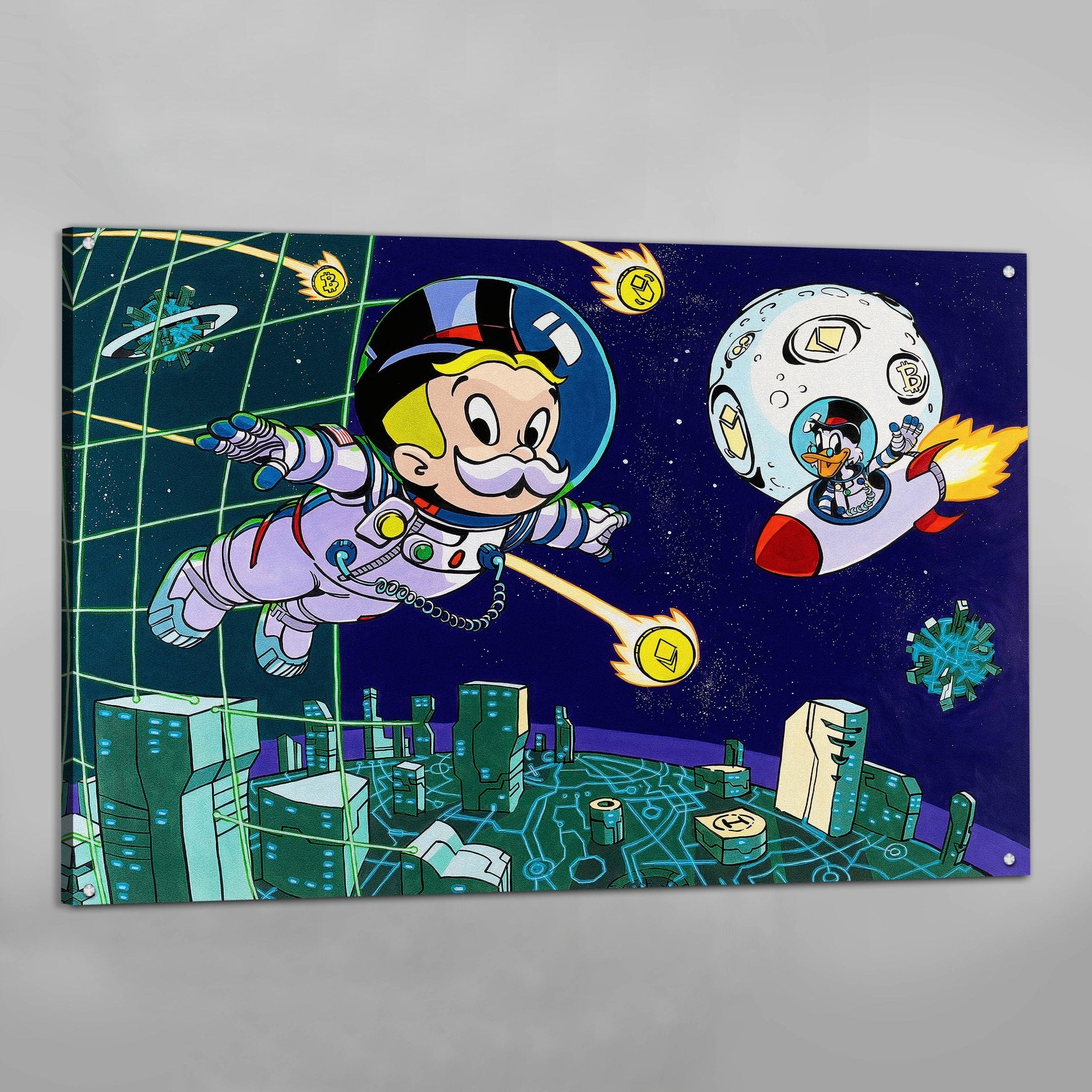 Crypto Monopoly Wall Art - Luxury Art Canvas