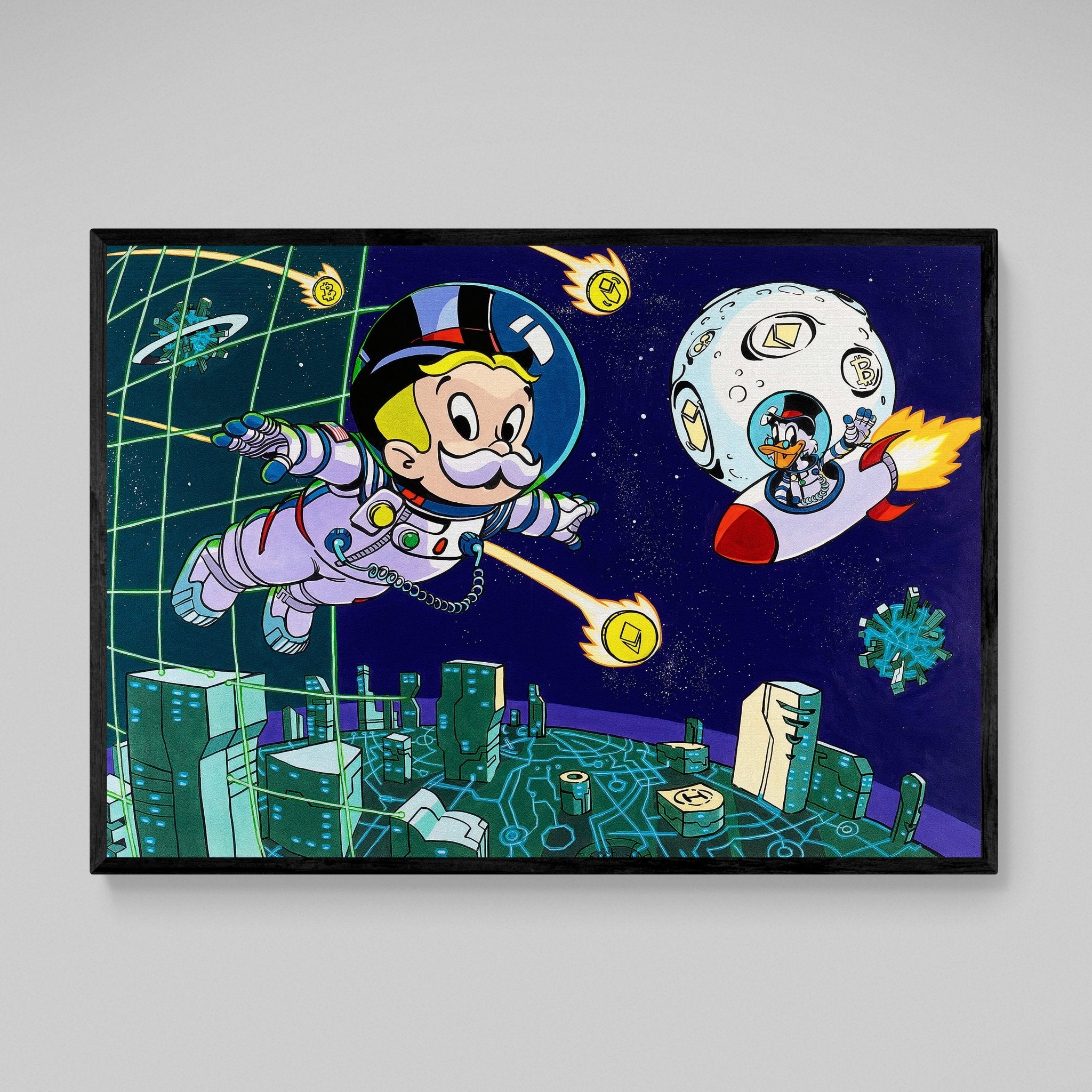 Crypto Monopoly Wall Art - Luxury Art Canvas