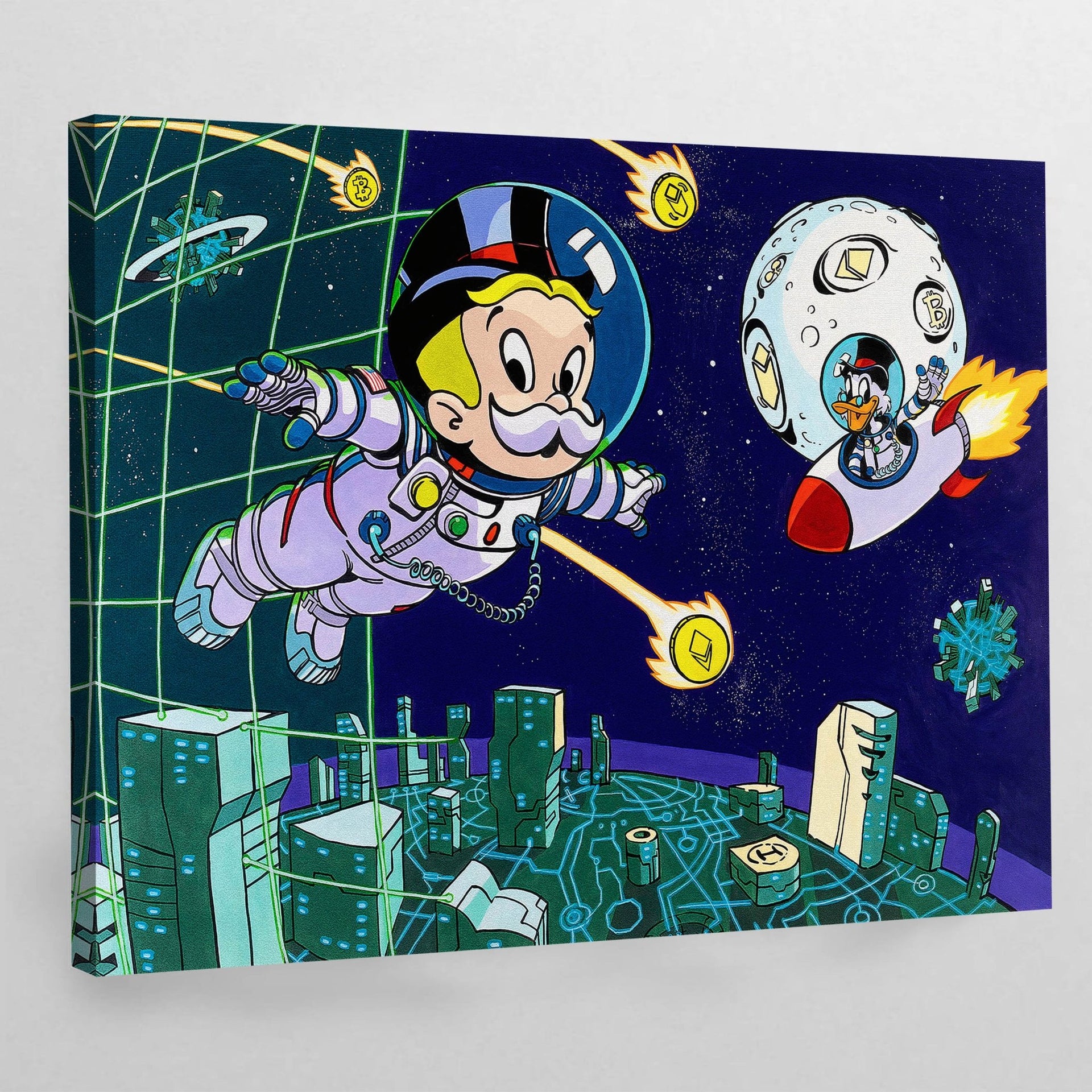 Crypto Monopoly Wall Art - Canvas / 18 x 12