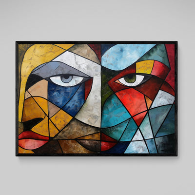 Dual Faces Cubism Wall Art - Luxury Art Canvas