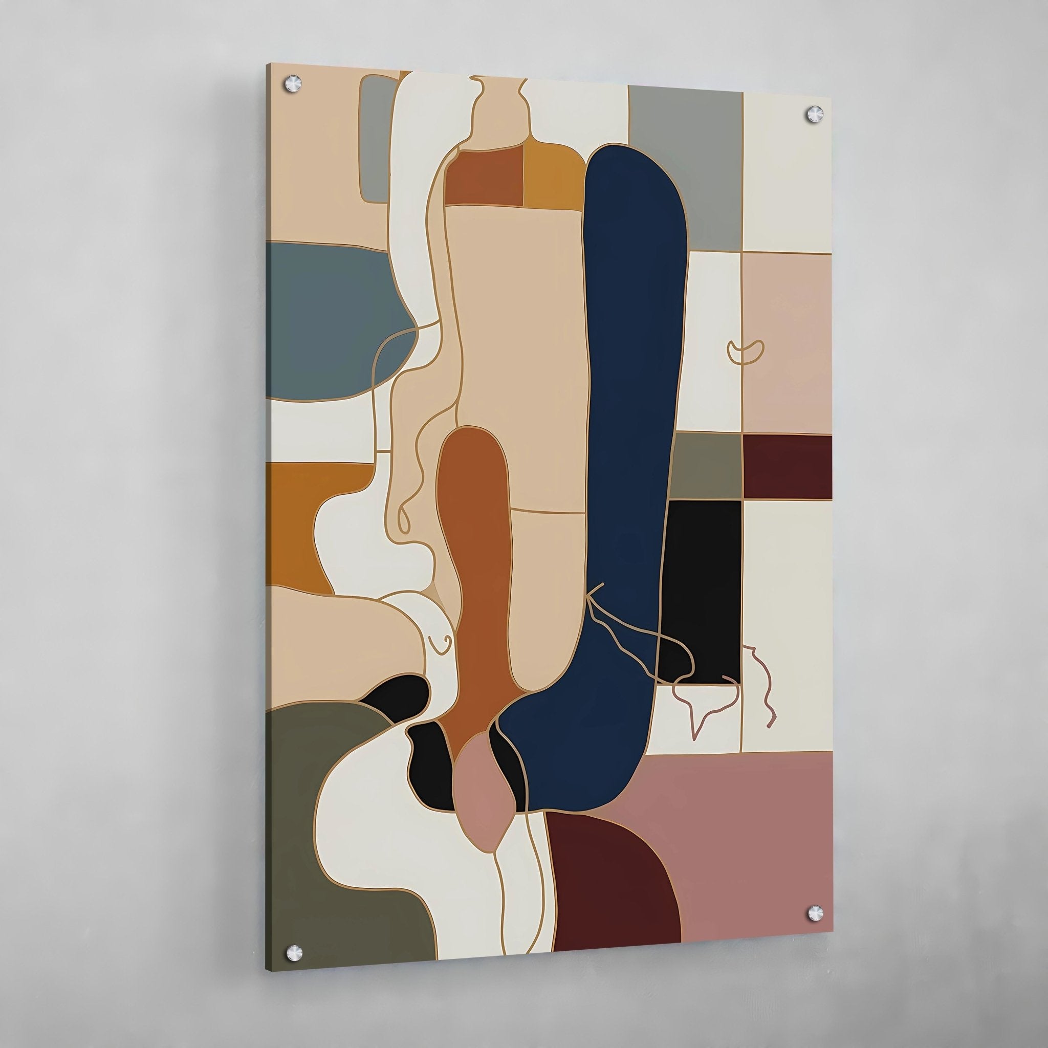 Earth Tones Abstract Wall Art - Luxury Art Canvas