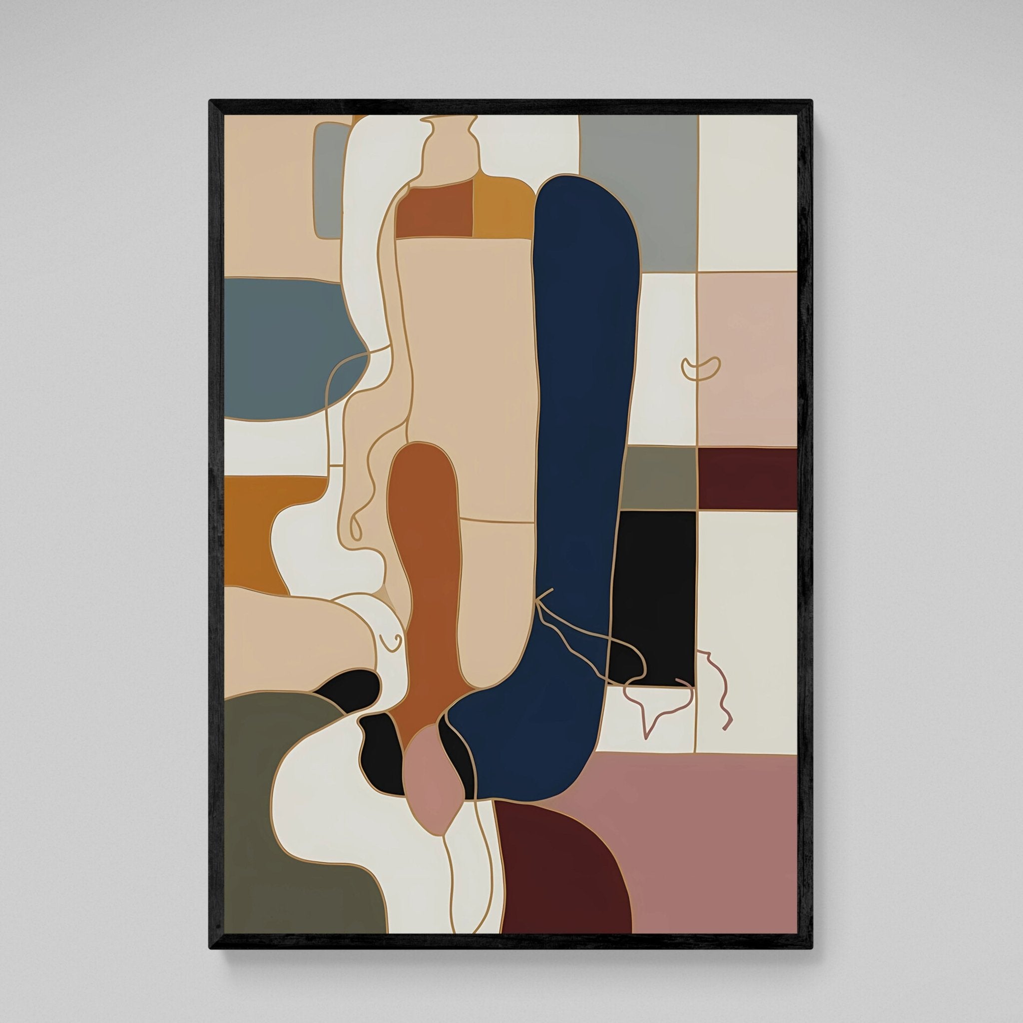 Earth Tones Abstract Wall Art - Luxury Art Canvas