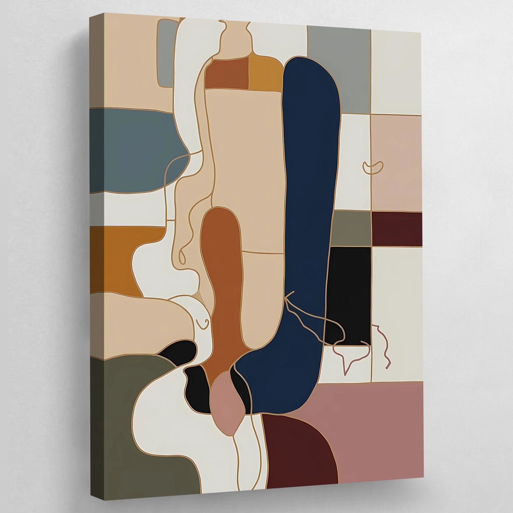 Earth Tones Abstract Wall Art - Luxury Art Canvas