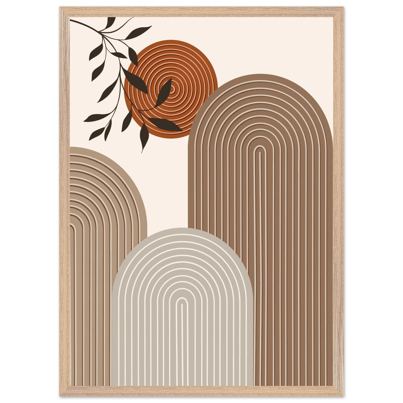 Earthy Arches Minimalist Wall Art - Luxury Art Canvas