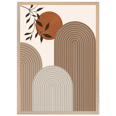 Earthy Arches Minimalist Wall Art - Luxury Art Canvas