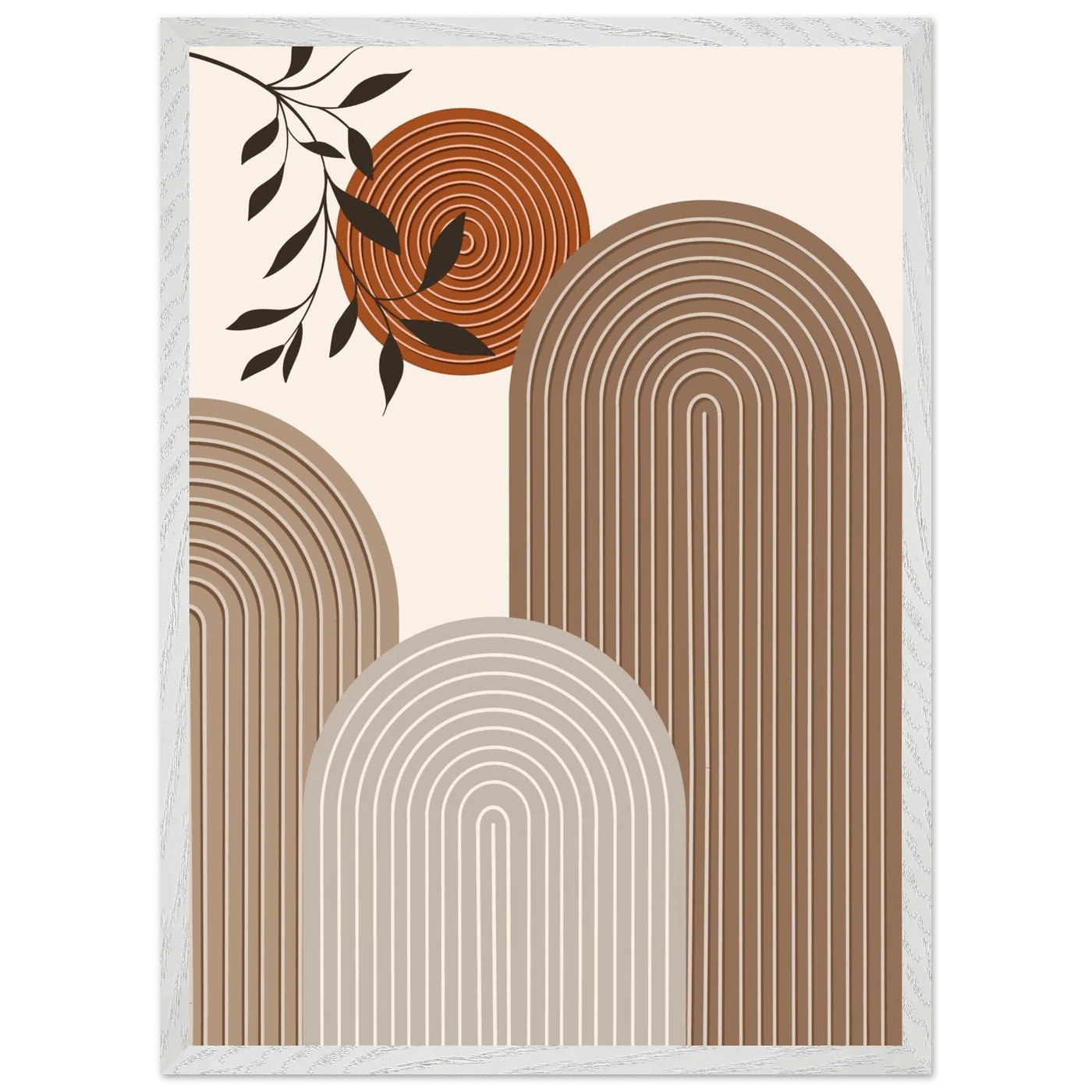 Earthy Arches Minimalist Wall Art - Luxury Art Canvas