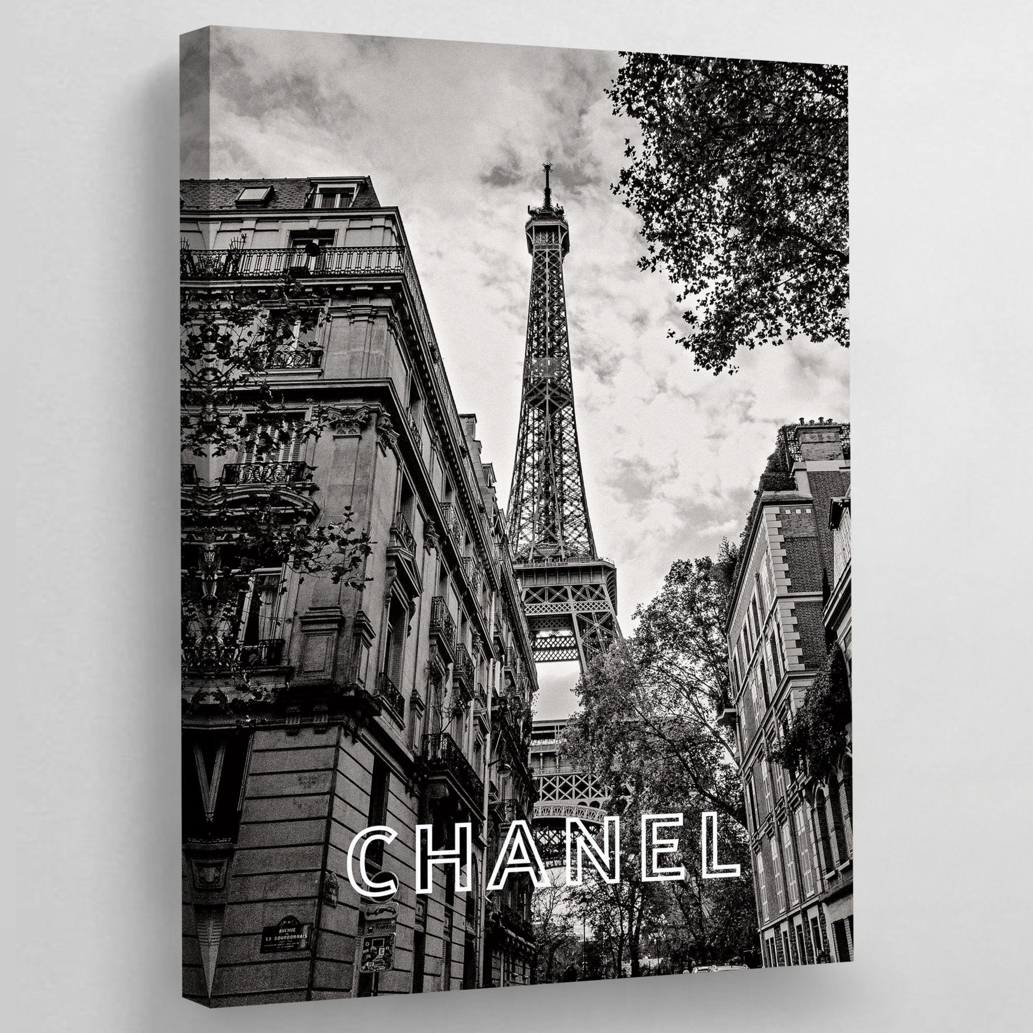 Eiffel Tower Chanel Wall Art - Luxury Art Canvas