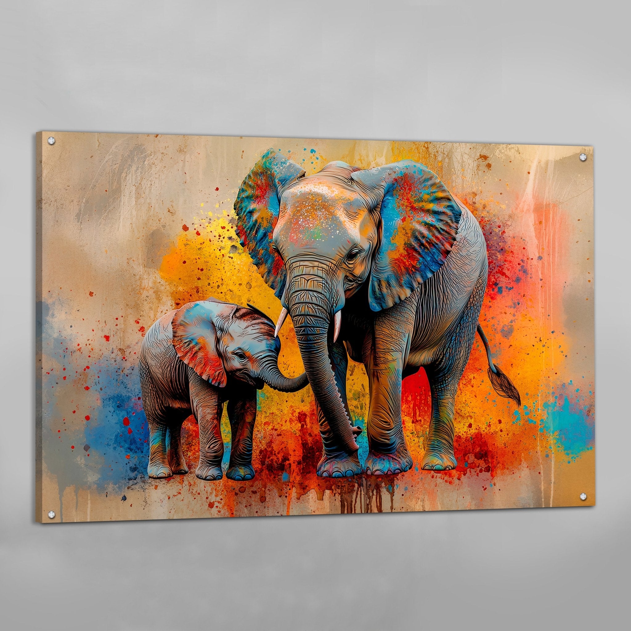 Elephant Nursery Wall Art - Luxury Art Canvas