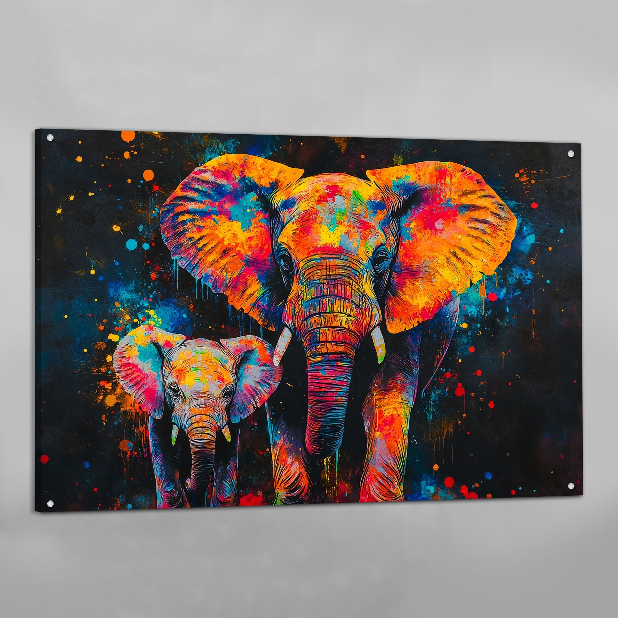Elephants Wall Art - Luxury Art Canvas
