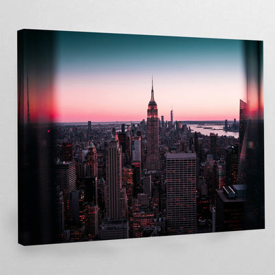 Empire State Building Sunset New York Wall Art - Luxury Art Canvas