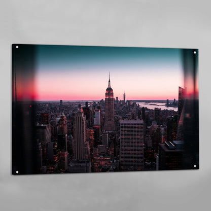 Empire State Building Sunset New York Wall Art - Luxury Art Canvas