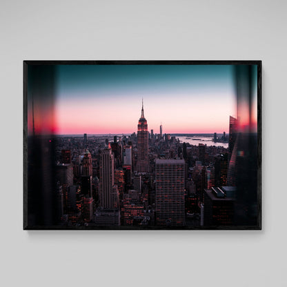 Empire State Building Sunset New York Wall Art - Luxury Art Canvas
