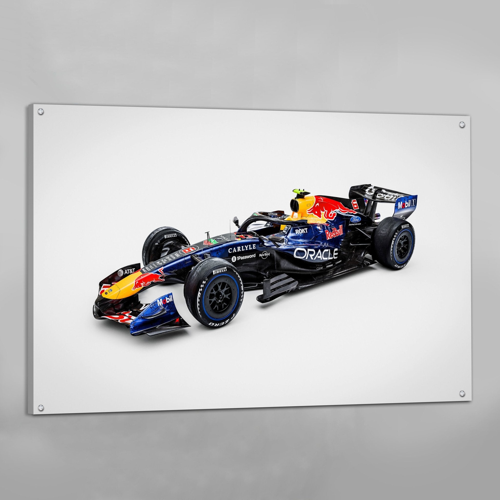 F1 Navy Blue Car Wall Art - Luxury Art Canvas