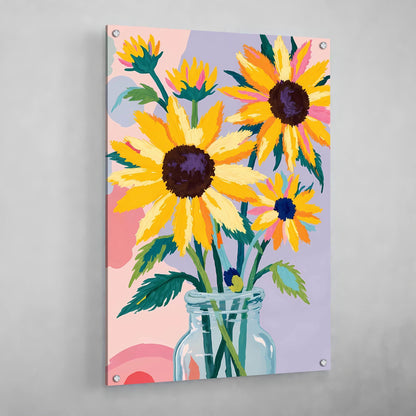 Flowers Abstract Canvas Art - Luxury Art Canvas