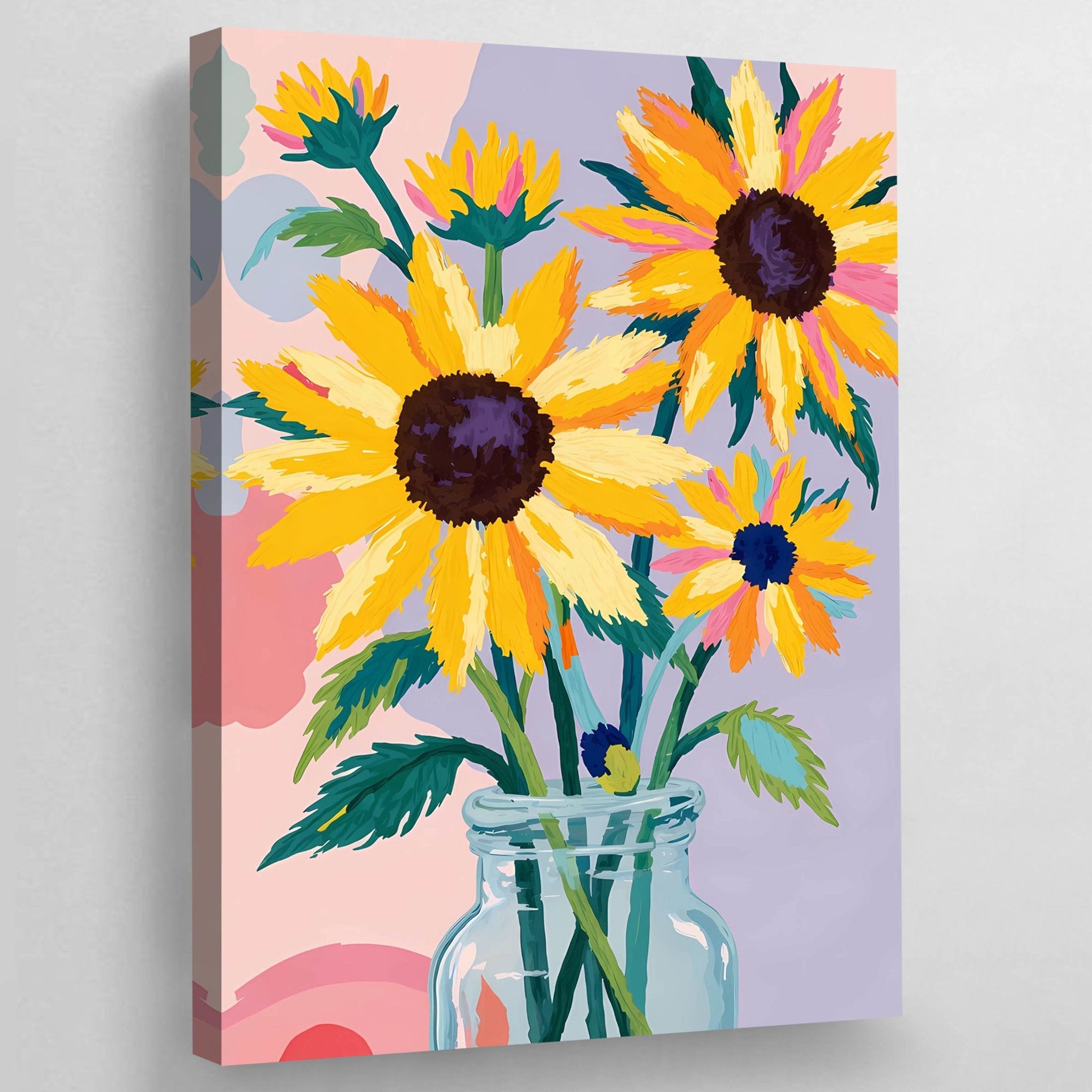 Flowers Abstract Canvas Art - Luxury Art Canvas