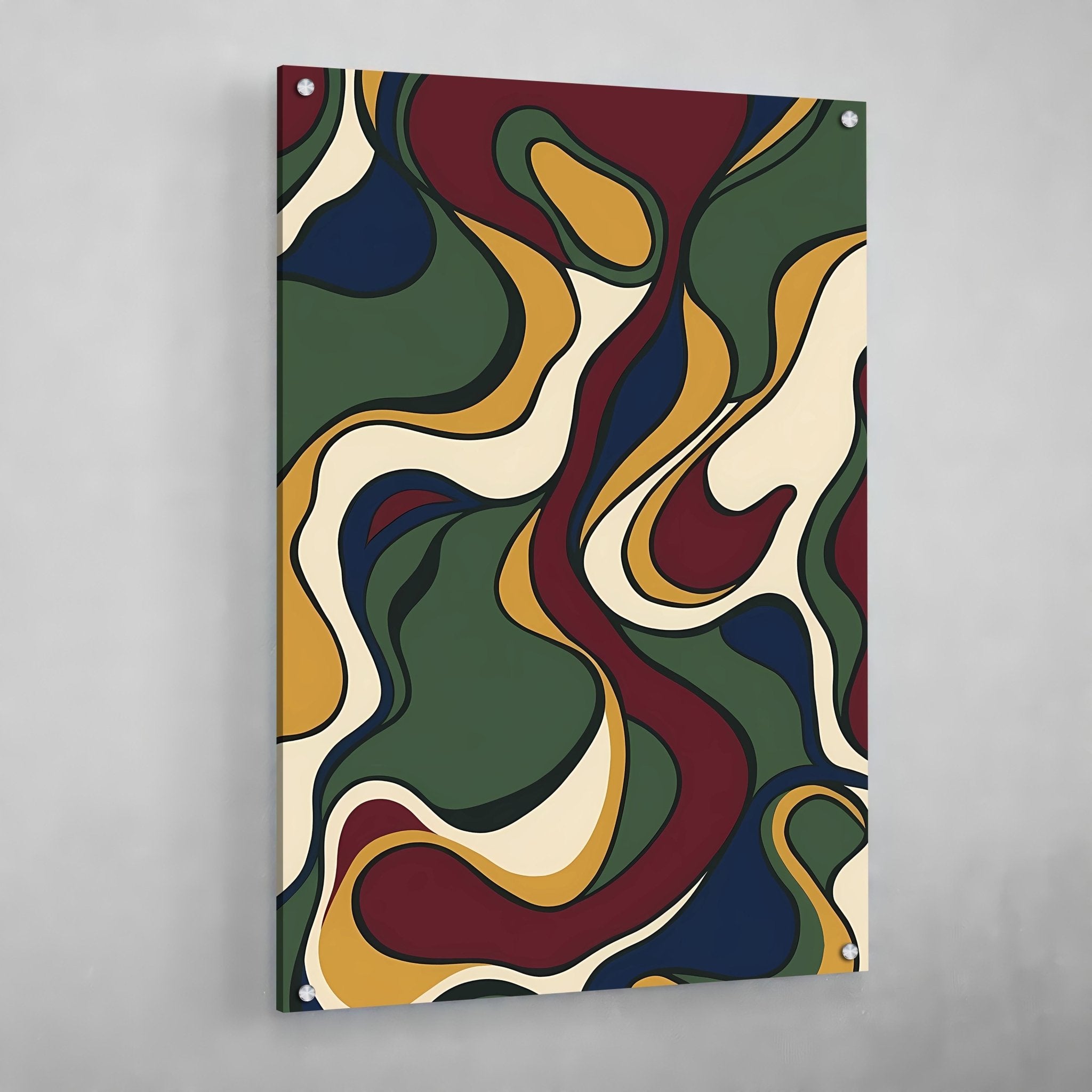 Fluid Shapes Abstract Wall Art - Luxury Art Canvas