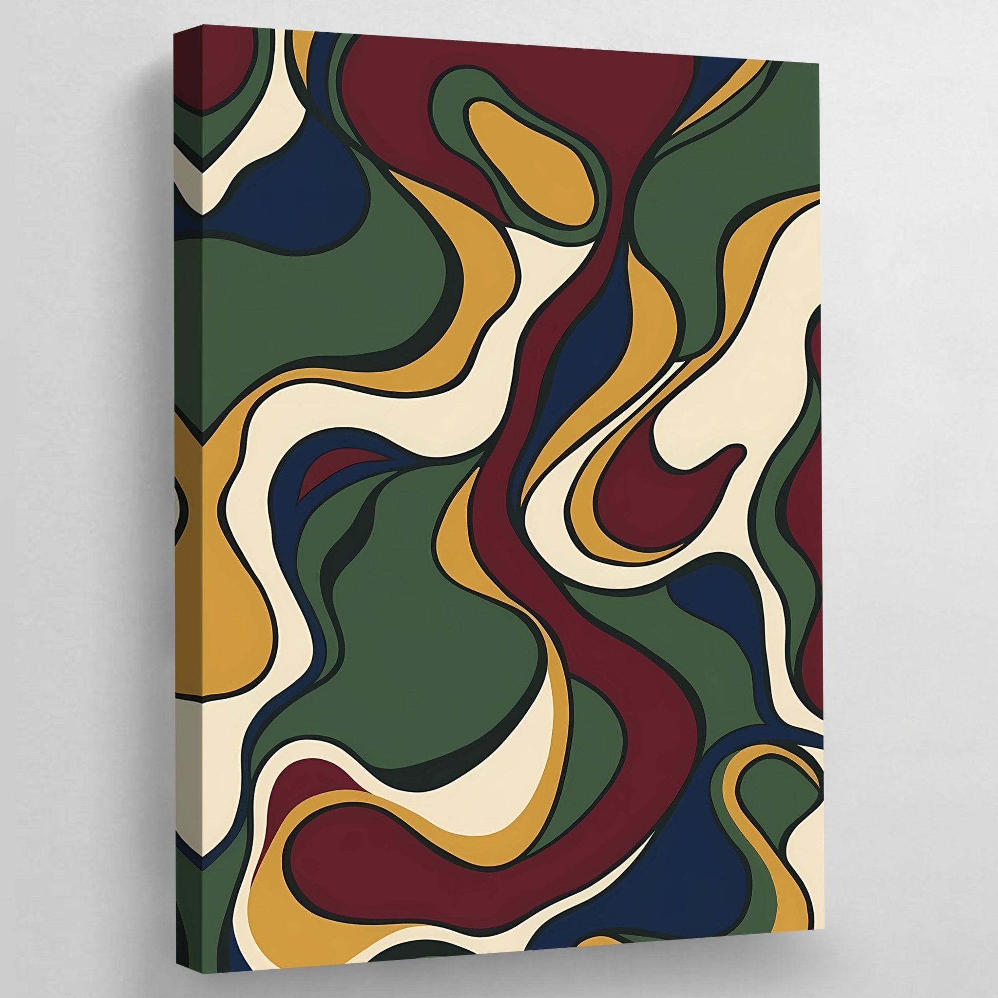 Fluid Shapes Abstract Wall Art - Luxury Art Canvas