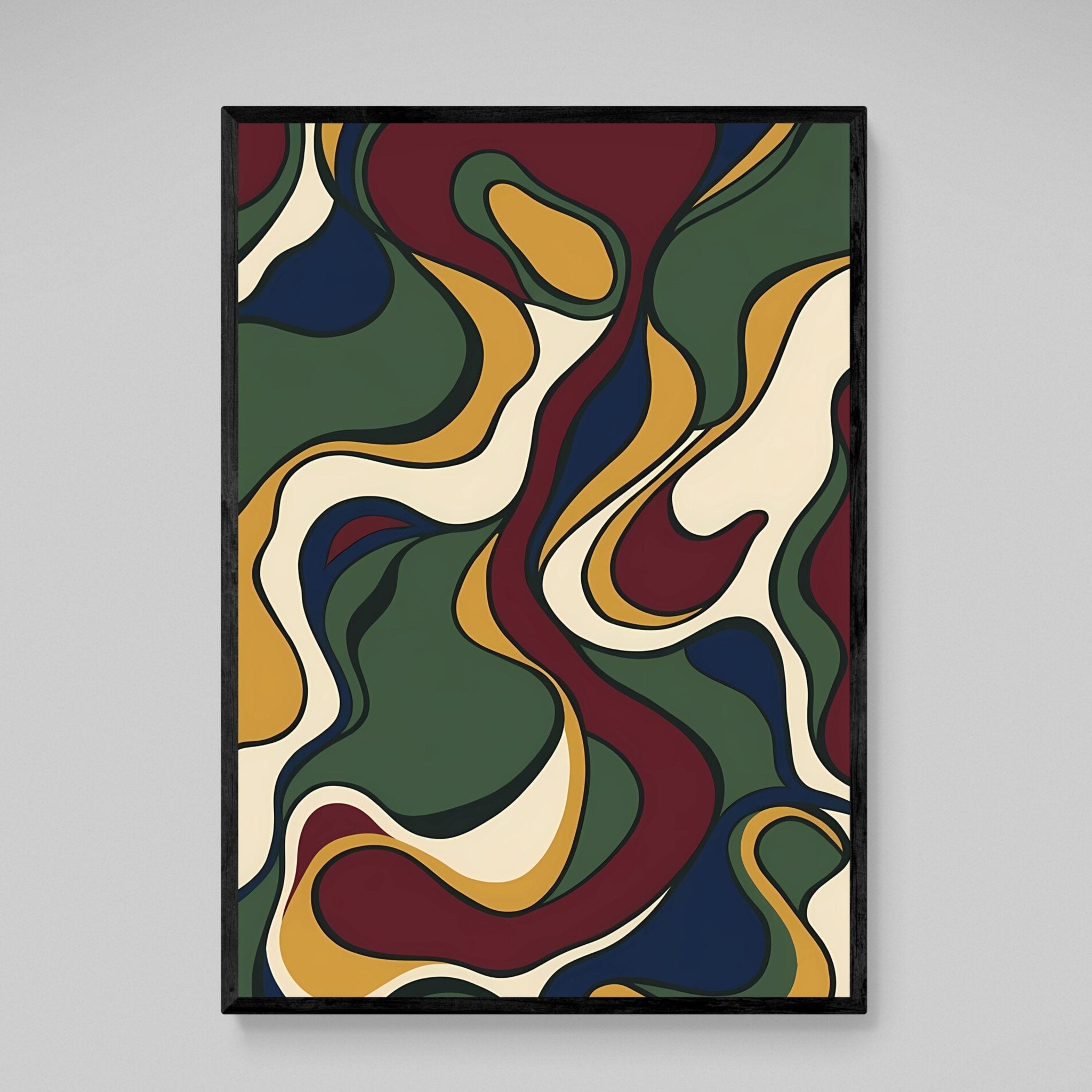 Fluid Shapes Abstract Wall Art - Luxury Art Canvas