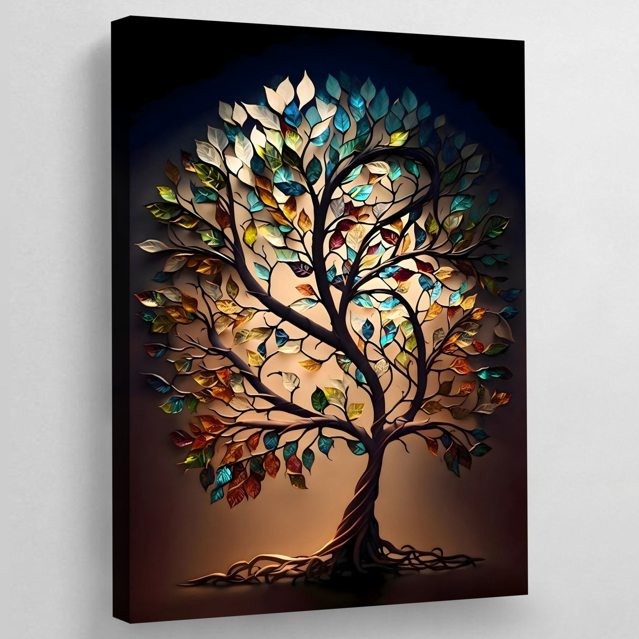 Framed Tree Of Life Canvas Wall Art - Luxury Art Canvas