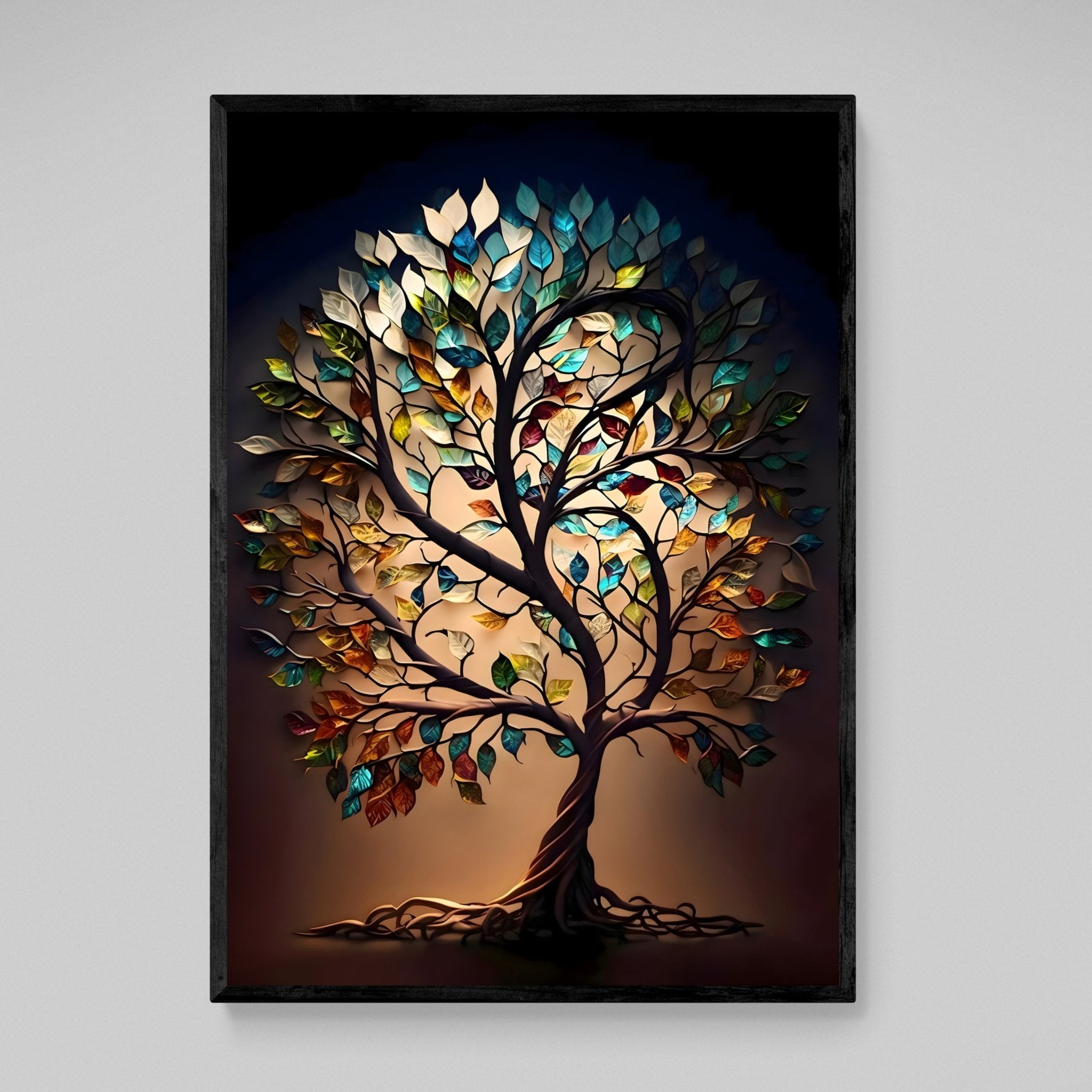 Framed Tree Of Life Canvas Wall Art - Luxury Art Canvas