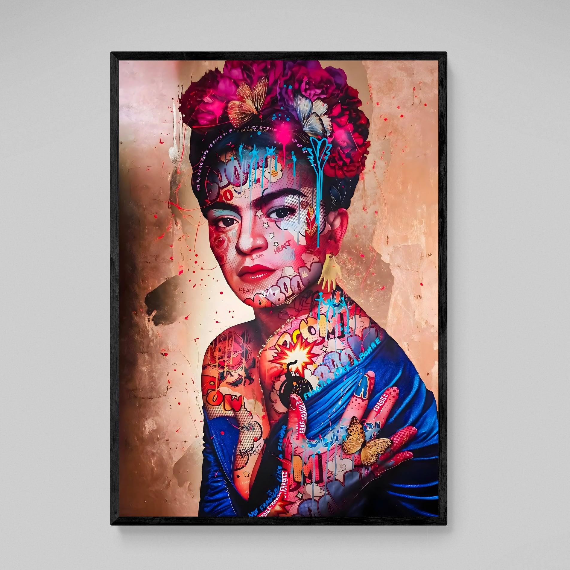 Frida Kahlo Pop Art Canvas - Luxury Art Canvas