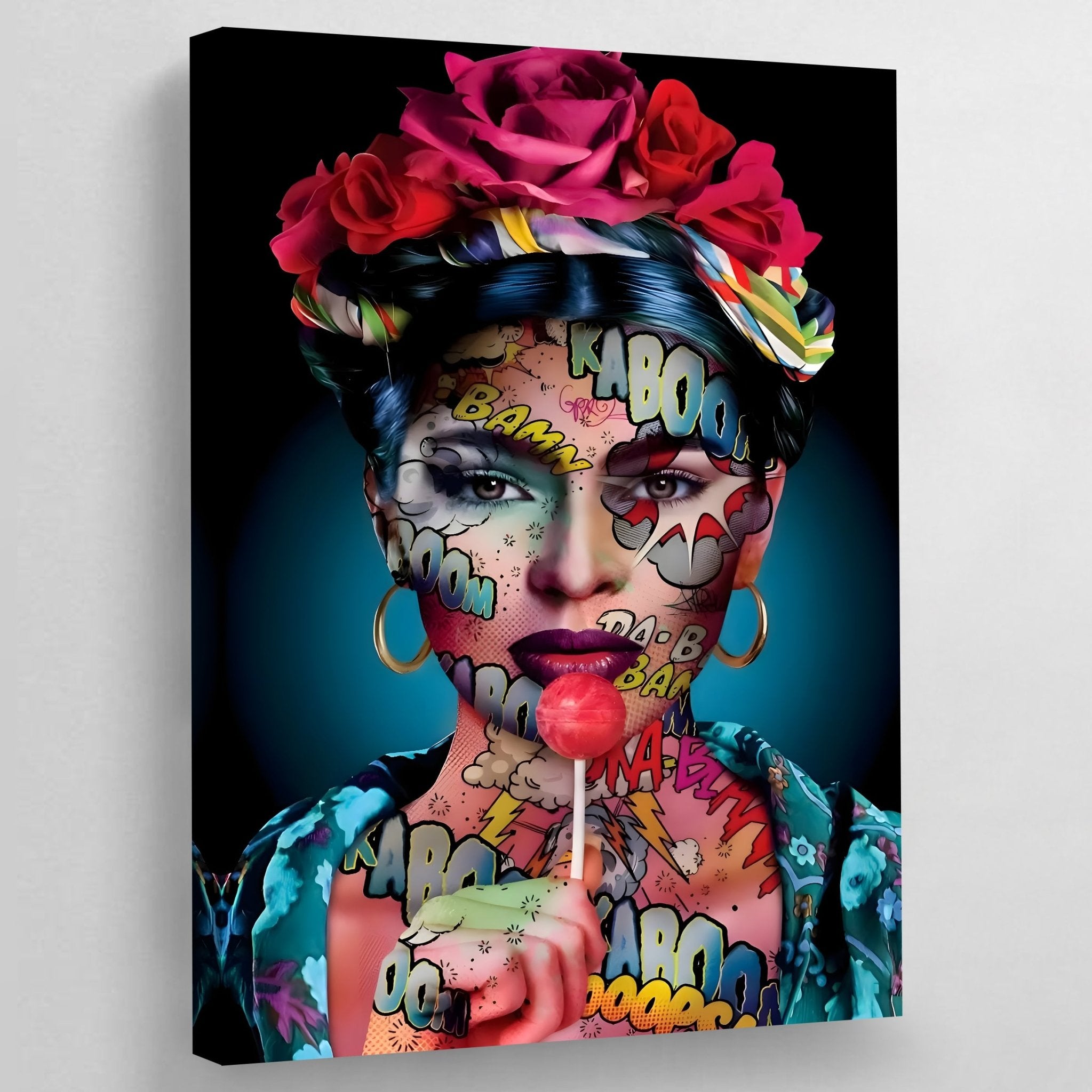 Frida Kahlo Pop Art Wall Art - Luxury Art Canvas