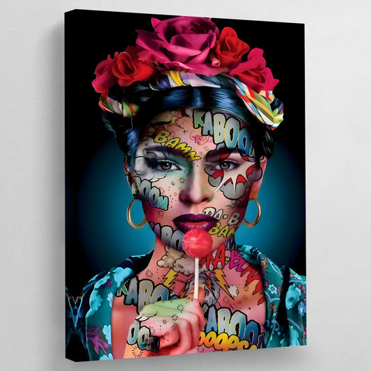 Frida Kahlo Pop Art Wall Art - Luxury Art Canvas