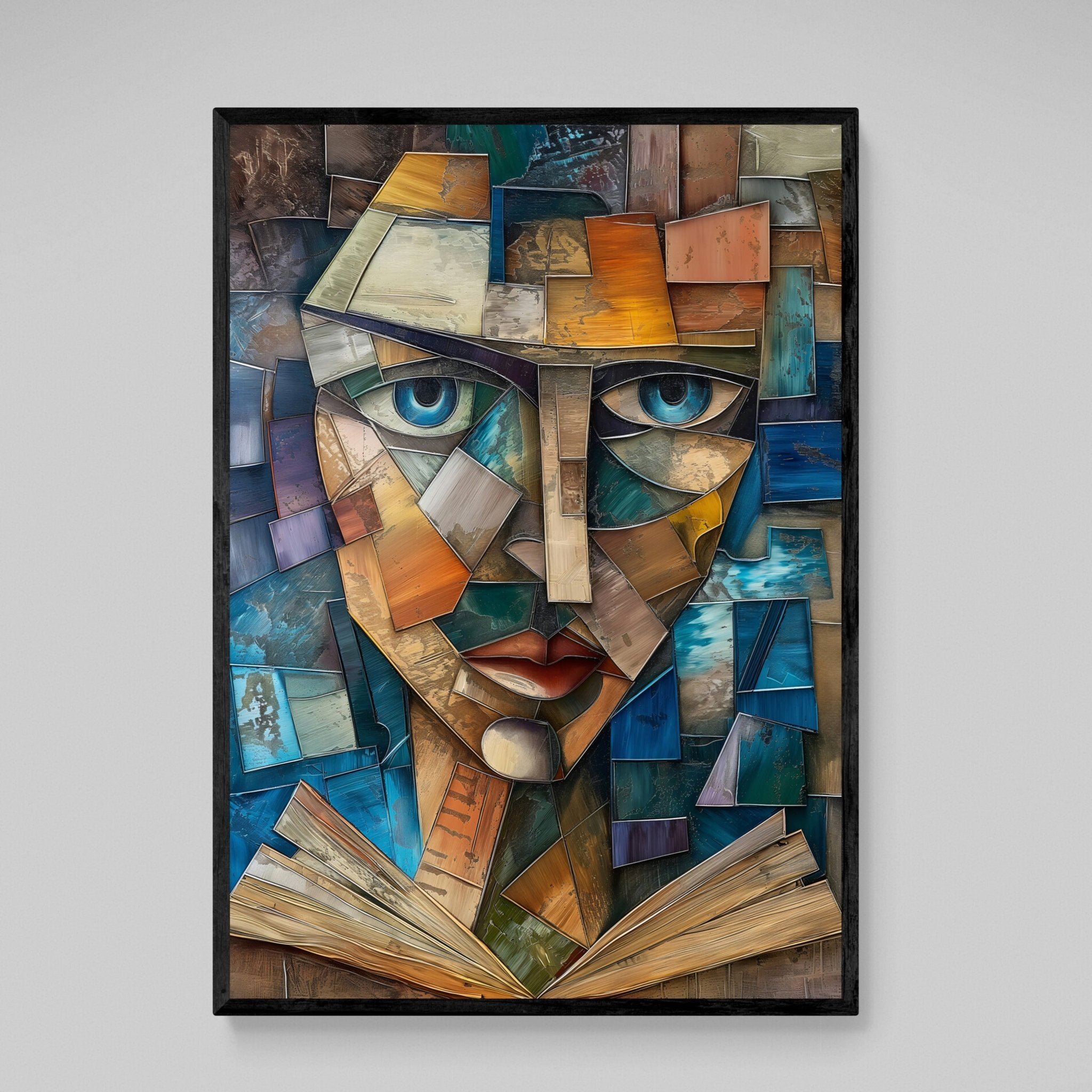 Geometric Face Cubism Wall Art - Luxury Art Canvas