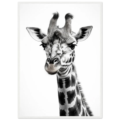 Giraffe Black and White Wall Art - Luxury Art Canvas