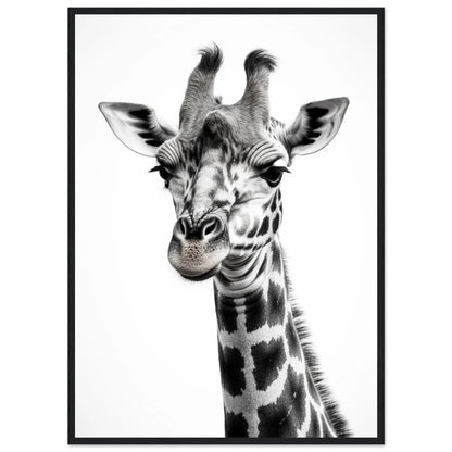 Giraffe Black and White Wall Art - Luxury Art Canvas