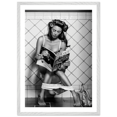 Girl in Bathroom Photography Wall Art - Luxury Art Canvas