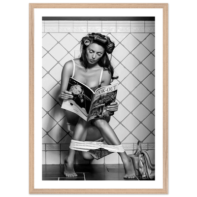 Girl in Bathroom Photography Wall Art - Luxury Art Canvas