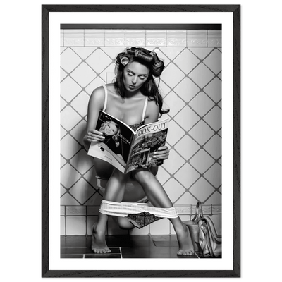 Girl in Bathroom Photography Wall Art - Luxury Art Canvas